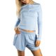 thumbnail image 1 of Jess by Meiko Conjuntos de Ropa para Mujer Mangas Largas Cintura Elástica Conjunto Casual de 2 Piezas M Azul, 1 of 6