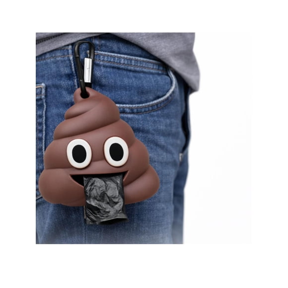 Dispensador Bolsas Fecas Perro Emoji con Gancho