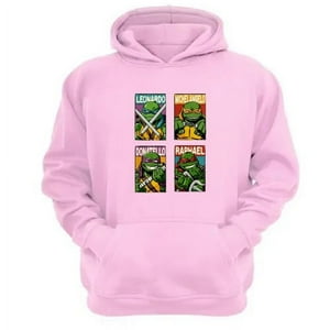 Genérico - Polerón Canguro Tortugas Ninja Rosa Talla Xs Unisex