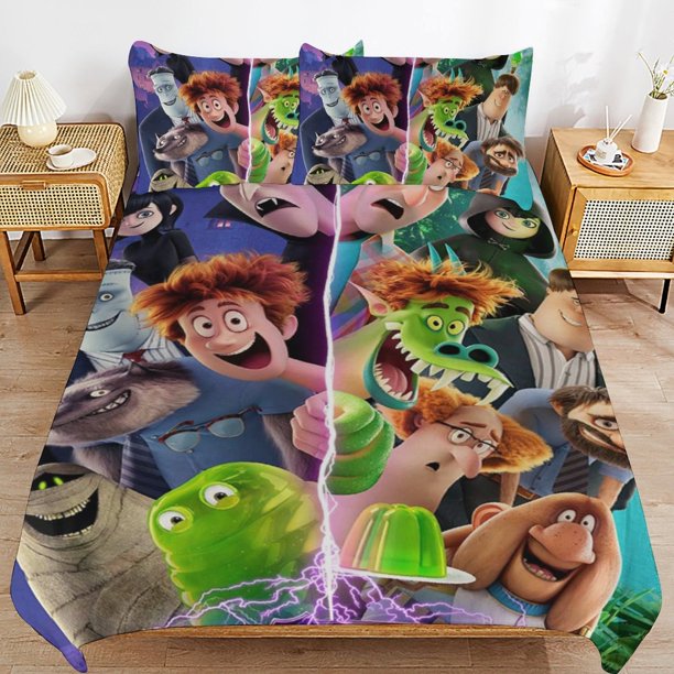Hotel Transylvania Comforter Set 3 Pieces Quilt Cover Set Soft Bedding Sets for All Seasons