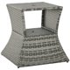 thumbnail image 1 of Mesa auxiliar Outsunny de mimbre de ratán de 2 niveles, color gris, 1 of 9