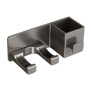 Ioensy - Soporte Para Secador De Pelo, Estante De Aluminio Para Secador De Pelo Para Baño, Salón De Barbería, Dormitorio, Gris