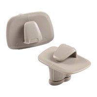 Ioensy - Gancho De Techo Para Coche, Gancho Para Colgar Ropa De Pp, Embellecedor Para Volvo, Color Gris Duradero, 2 Piezas