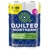Quilted Northern - Papel Higiénico Acolchado Northern Ultra Soft & Strong, 8 Rollos