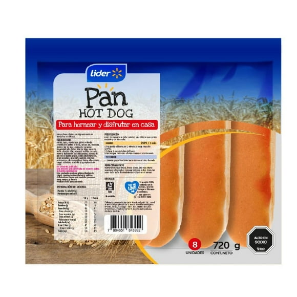 Pan Precocido Hot Dog Atm 8 Un, 720 g