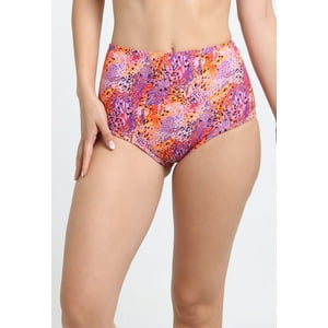 Samia - Bikini Calzón Pin Up Tanga Estampado Naranja M