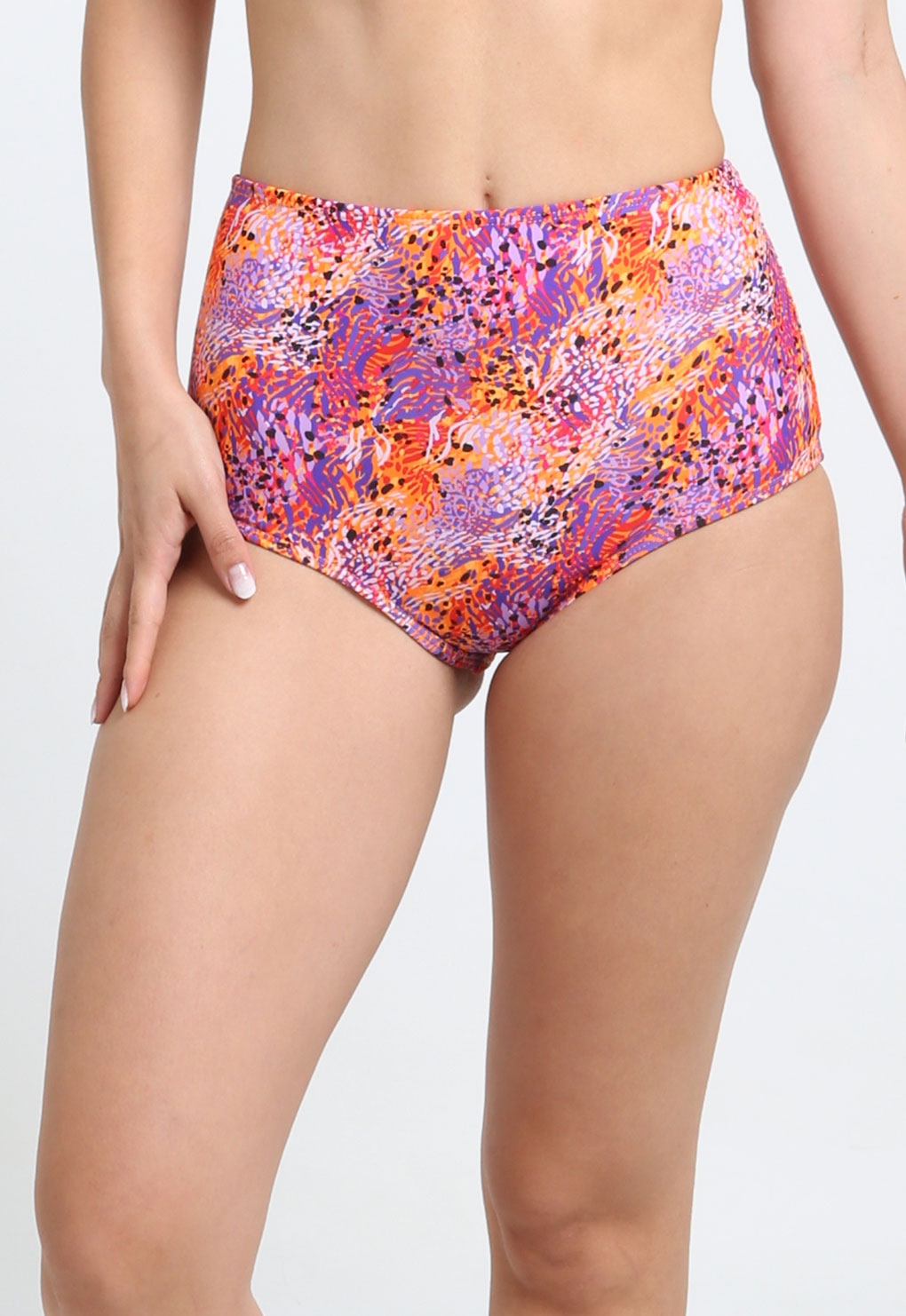 Samia - Bikini Calzón Pin Up Tanga Estampado Naranja S