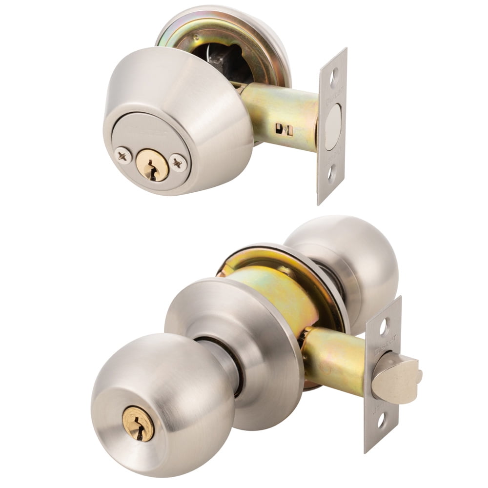 Kit Oister Acceso Plata: Cerradura Cilíndrica Acceso + Cerrojo Llave-llave