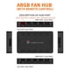 thumbnail image 4 of Hub de ventilador TUMMASTER ARGB de 10 puertos y 4 pines con control remoto RF, 4 of 7
