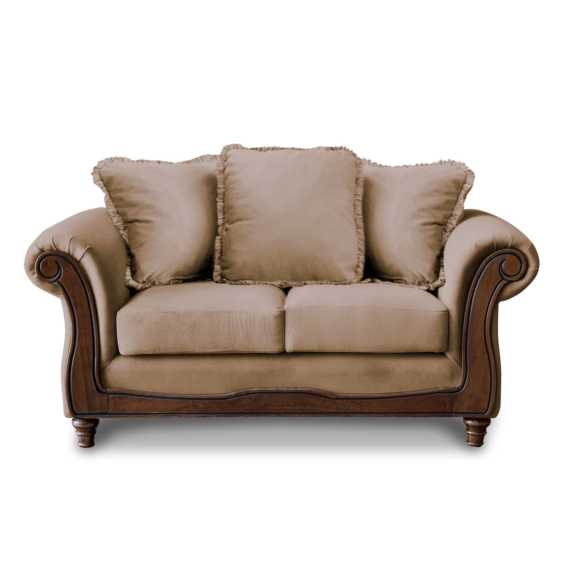 Latam Home - Sofá Rimini 2c Tela Velvet Beige