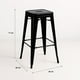 thumbnail image 4 of Piso Taburete Tolix Alto para Bar o Terraza - Negro, 4 of 7