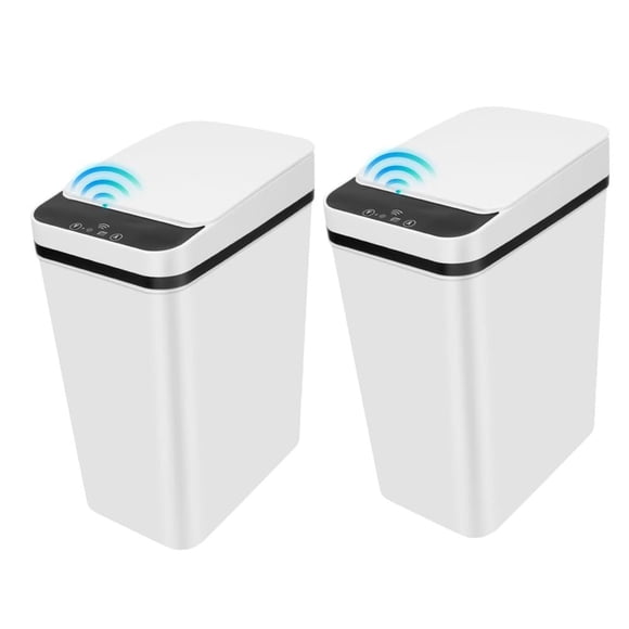Bote de basura QSFWCSM Smart Touchless 11L/2.6 galones con tapa x2