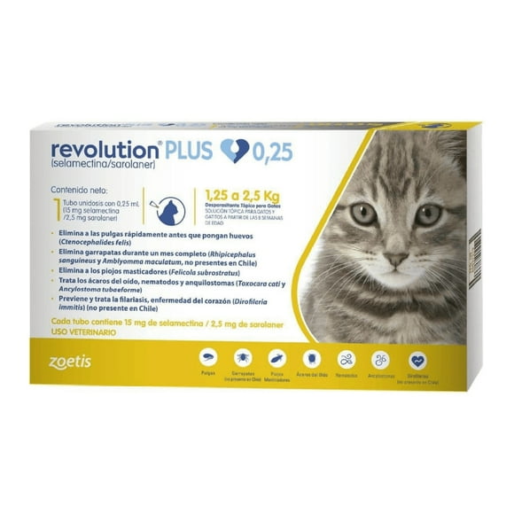 Revolution Plus Gato .25 Ml (1.25 A 2.5 Kg)