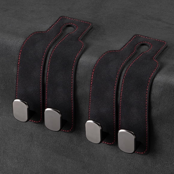 Gancho de almacenamiento para respaldo de asiento de coche Amelity, negro, paquete de 2