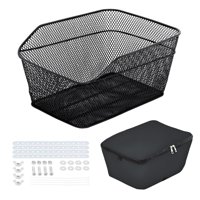 Magideal - Cesta Trasera Para Bicicleta, Portaequipajes Trasero Para Bicicletas De Montaña, Bicicletas De Carretera, Fácil Montaje, Portátil, De Metal, Cesta Tra