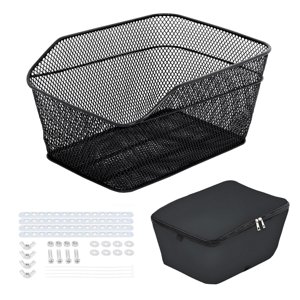 Magideal - Cesta Trasera Para Bicicleta, Portaequipajes Trasero Para Bicicletas De Montaña, Bicicletas De Carretera, Fácil Montaje, Portátil, De Metal, Cesta Tra