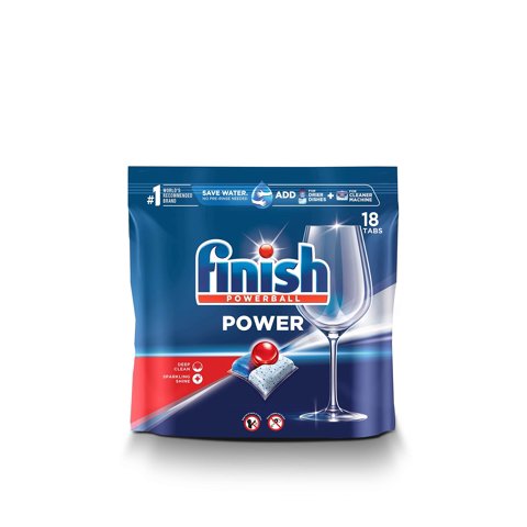 Detergente Para Lavavajillas Finish Power 18 Unidades Con