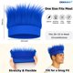 thumbnail image 2 of Peluca de Diadema CHAKAKA Azul Real Peluda para Disfraz, 2 of 7