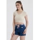 thumbnail image 2 of Polera Mujer Crop Sin Costura Gris Melange, 2 of 4