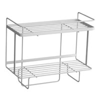 Magideal - Organizador De Baño Para Almacenamiento Sobre El Inodoro, Estante Para Inodoro, Organizadores De Baño De Acero Para Toallas De Papel, Champú, Con Blanco De 2 Niveles