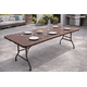 thumbnail image 3 of Mesa plegable tipo ratán 180 cm color café, 3 of 4