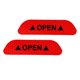 thumbnail image 2 of 2 Piezas De Pegatinas De Puerta De Coche Reflector De Repuesto Rojo, 2 of 5