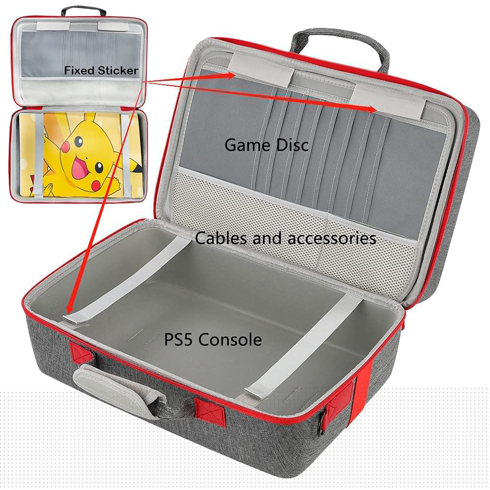 thumbnail image 3 of Funda de transporte compatible con PS5, funda de viaje rígida, funda protectora organizadora para consola PlayStation 5, mando doble y accesorios-Para Ps5 2020, 3 of 8