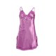 thumbnail image 1 of INSPIRE CHIC Mujer Camisón de Satén con Escote en V, Encaje Floral y Lazo, Tirantes Ajustables, Vestido de Dormir Encaje Violeta M, 1 of 6