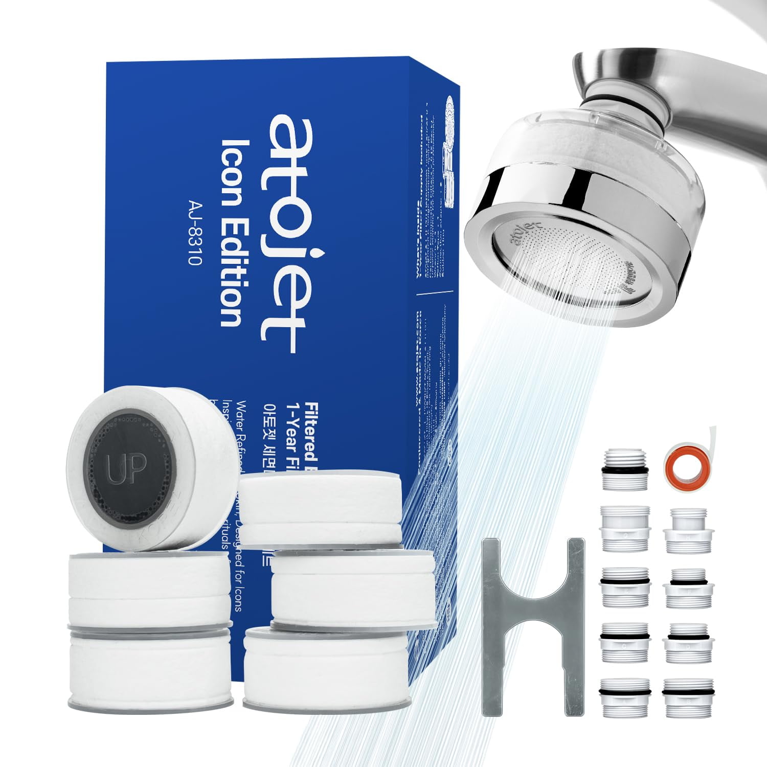 Filtro De Grifo Atojet Aj8310c-set-1yr De Carbono Puro De 1 Año