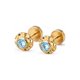 thumbnail image 1 of Aros Abridores Chatón Circón 6mm N3 Oro 14k Niña Mujer, 1 of 4