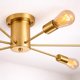 thumbnail image 4 of Lampara de techo dorada 6 porta ampolleta e27 modelo mirach Konnergie, 4 of 4
