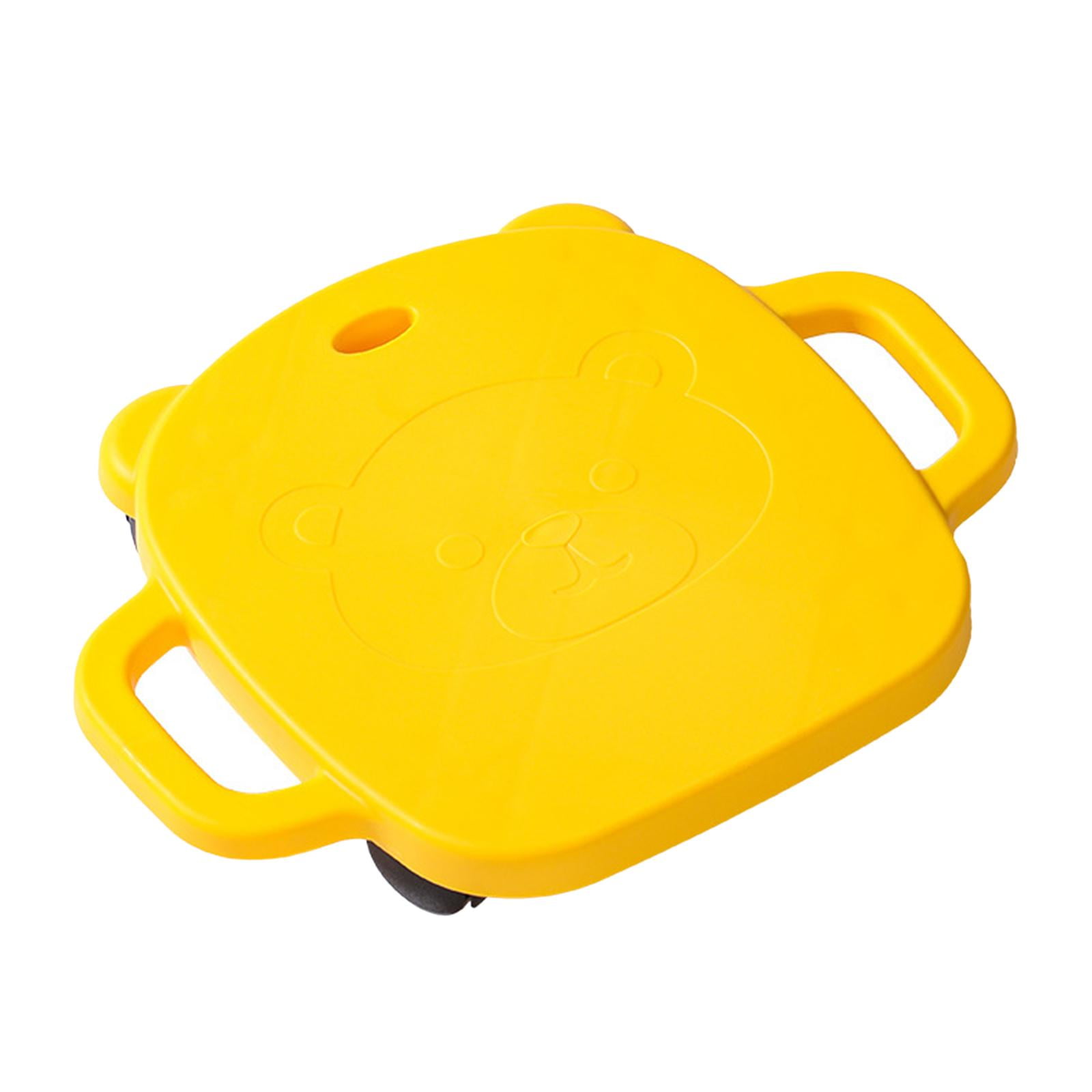 Ioensy - Patinete Deportivo Con Asas, Patinete Sentado Para Gimnasio, Actividades Al Aire Libre, Amarillo