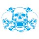 thumbnail image 5 of Calcomanías Gráficas Para Capó De Coche Con Cabeza De Calavera Para Camiones, Barcos, Yates, Azul, 5 of 5