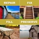 thumbnail image 5 of Pasta epoxi reparadora de madera para PC Products PC-Woody 350 ml, dos partes, 5 of 6