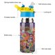 thumbnail image 3 of Garbage Pail Kids Botella de Agua con Tapa Pop Top de Un Toque, Acero Inoxidable, a Prueba de Fugas, para Deportes, Botella Infantil azul 12 oz, 3 of 6