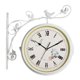 thumbnail image 5 of Hierro Forjado De Doble Cara Antigua Pared Tranquila Colgando Reloj Blanco, 5 of 5