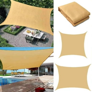 Genérico - Toldo Vela Cuadrado 5 X 5 Malla Para Sombra Beige