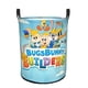 thumbnail image 1 of Constructores de Bugs Bunny Cesta de lavandería de gran capacidad redonda con asa, bolsa para ropa sucia plegable, almacenamiento para dormitorio, baño y lavadero 44x35 cm, 1 of 6