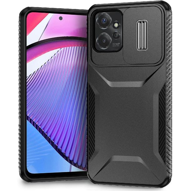 Funda Resistente para Motorola Moto G Power 5G 2023 con Tapa Deslizante y Protección Militar Negro