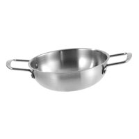Magideal - Olla Para Tropas De Mariscos, Olla Para Fideos Ramen Coreanos, Utensilios De Cocina De Calentamiento Rápido, Sartén De Acero Inoxidable, Ollas Para Se 22Cm