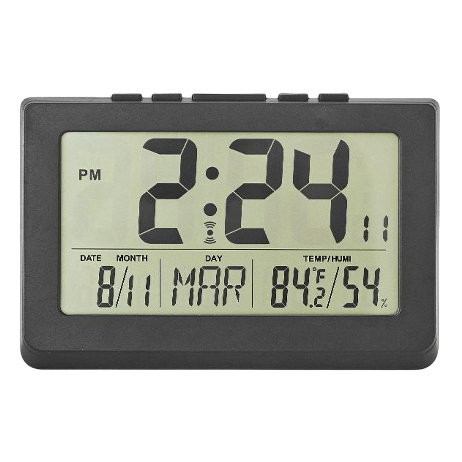 Magideal - Reloj Digital Multifuncional, Hora De La Moda Semana Fecha Lcd Snooze Relojes De Mesa Para Decoraciones De Dormitorio Restaurante , Negro