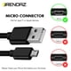 thumbnail image 2 of Cable USB BRENDAZ Micro USB de carga rápida de 3 pies (paquete de 2), 2 of 7
