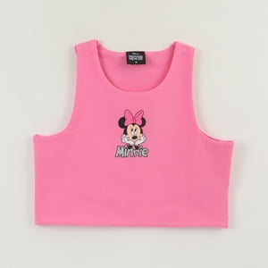 Polera Sin Manga Niña Rosado Minnie Mouse Disney