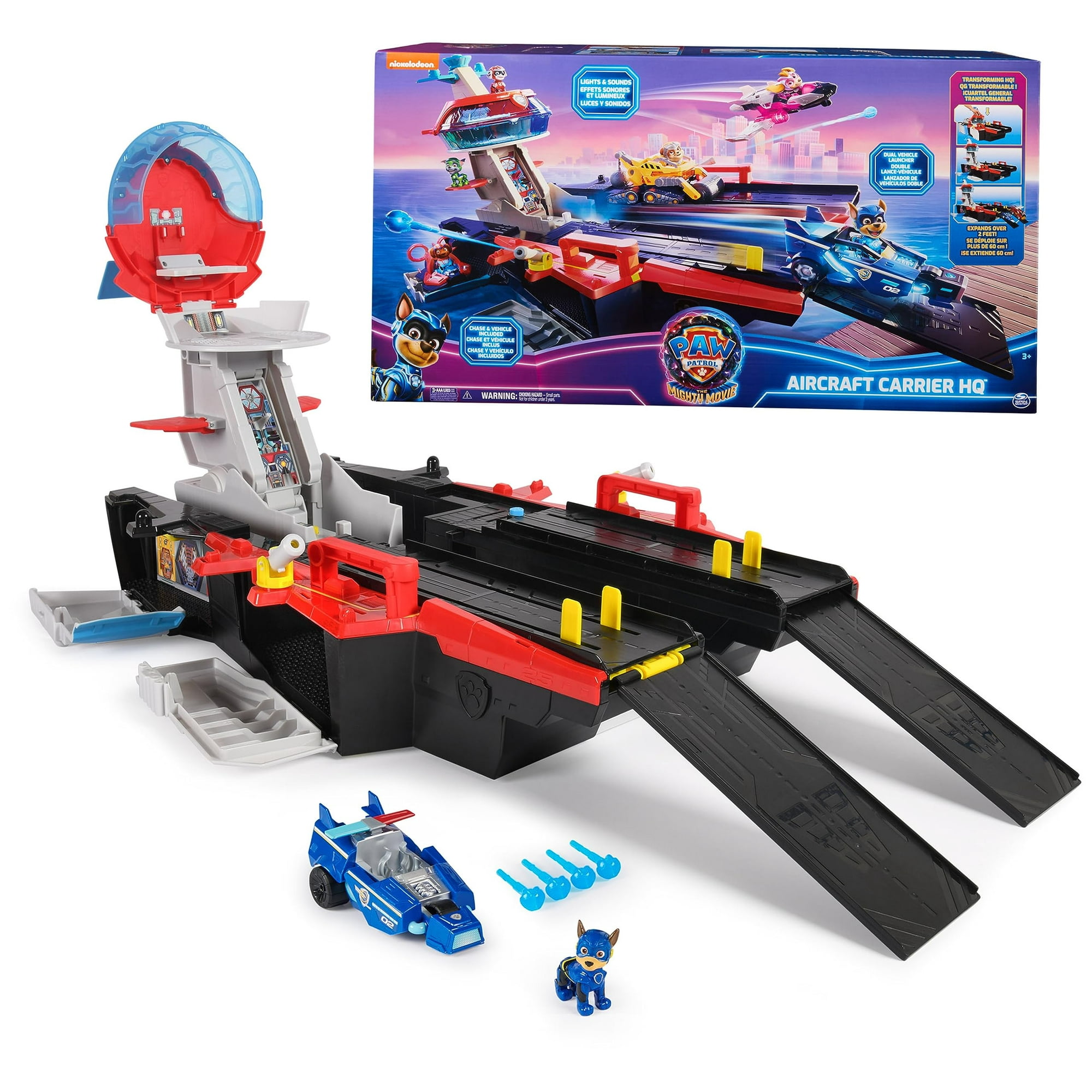Portaaviones Toy Paw Patrol Hq Con Figura Y Vehículo Chase