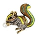 thumbnail image 2 of Crystal Rhinestone Children Lindo Ardilla Animal Broche Adornos Adornos Amarillo, 2 of 5