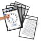 thumbnail image 1 of Fundas de borrado en seco EAI Education 25 × 36 cm negro, paquete de 10, 1 of 5
