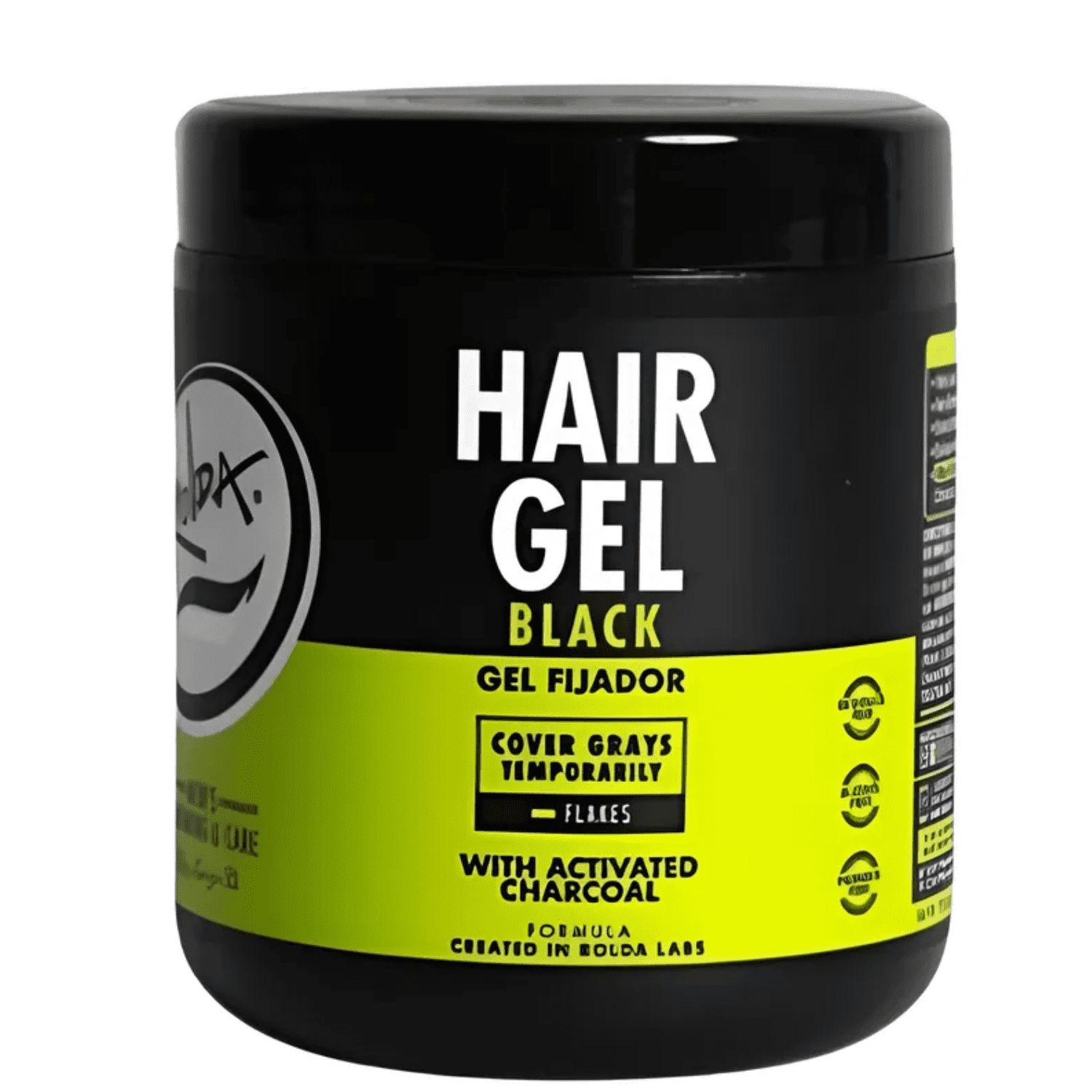 Gelatina Rolda Fijador Para Cabello Black Cubre Canas 500g