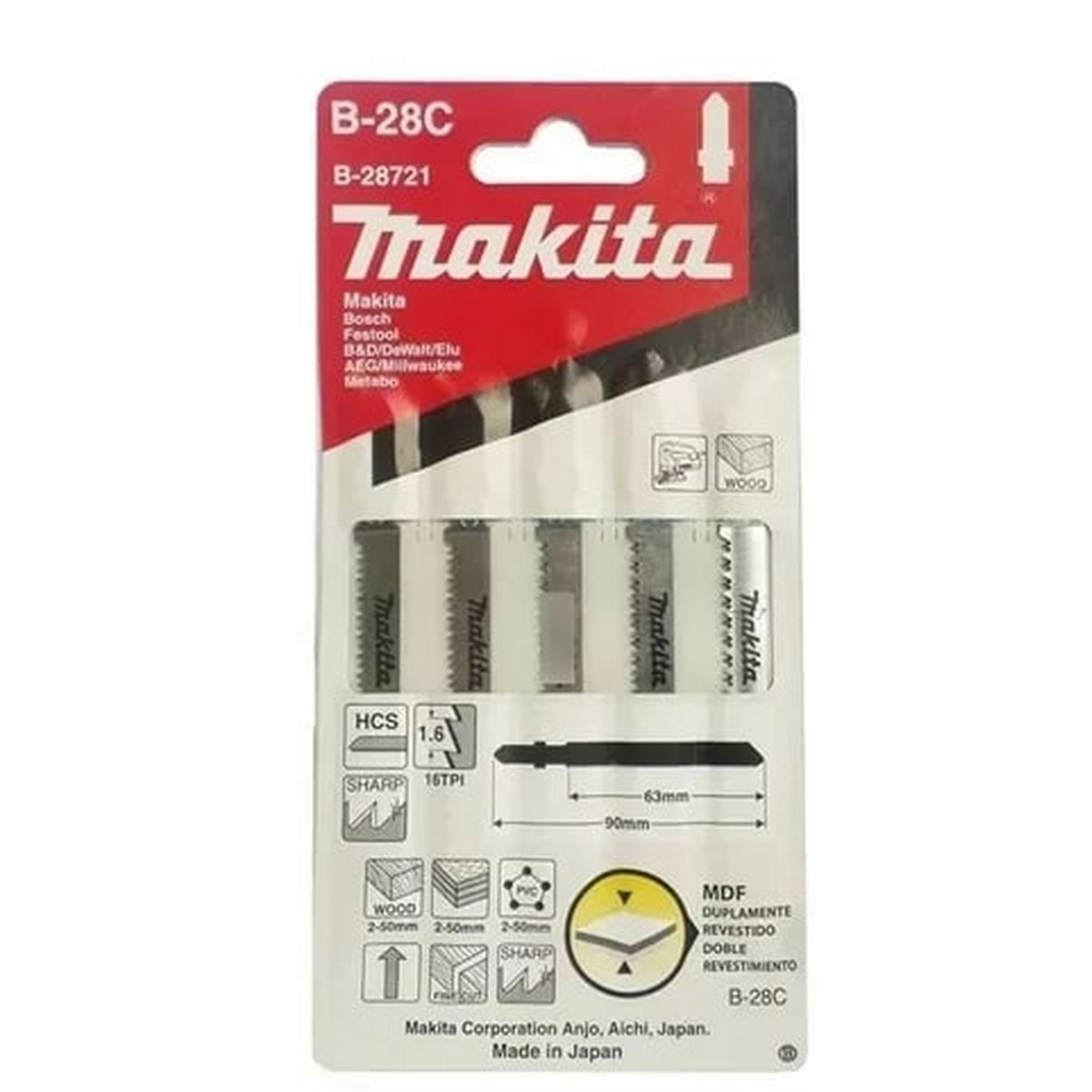 Makita - Hoja Sierra De Calar B-28c Mdf Acabado