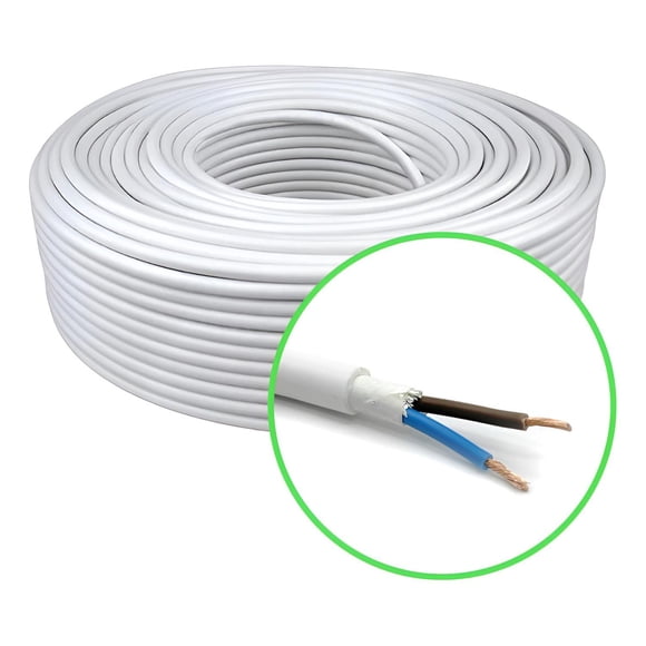 Cordón Eléctrico Veltrox Flexible 2x1,50mm2 100m Blanco Sec Blanco