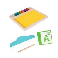 Magideal - Bandeja De Arena De Madera Educativa Desarrollar Habilidades Motoras Finas Con Tarjetas Herramienta De Aprendizaje De Bolígrafos Para Niños Para Niños